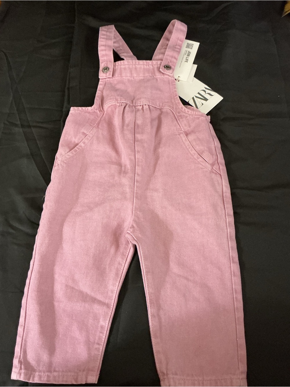 Zara Light Pink Girls' Cotton Overalls - Picture 7 of 16